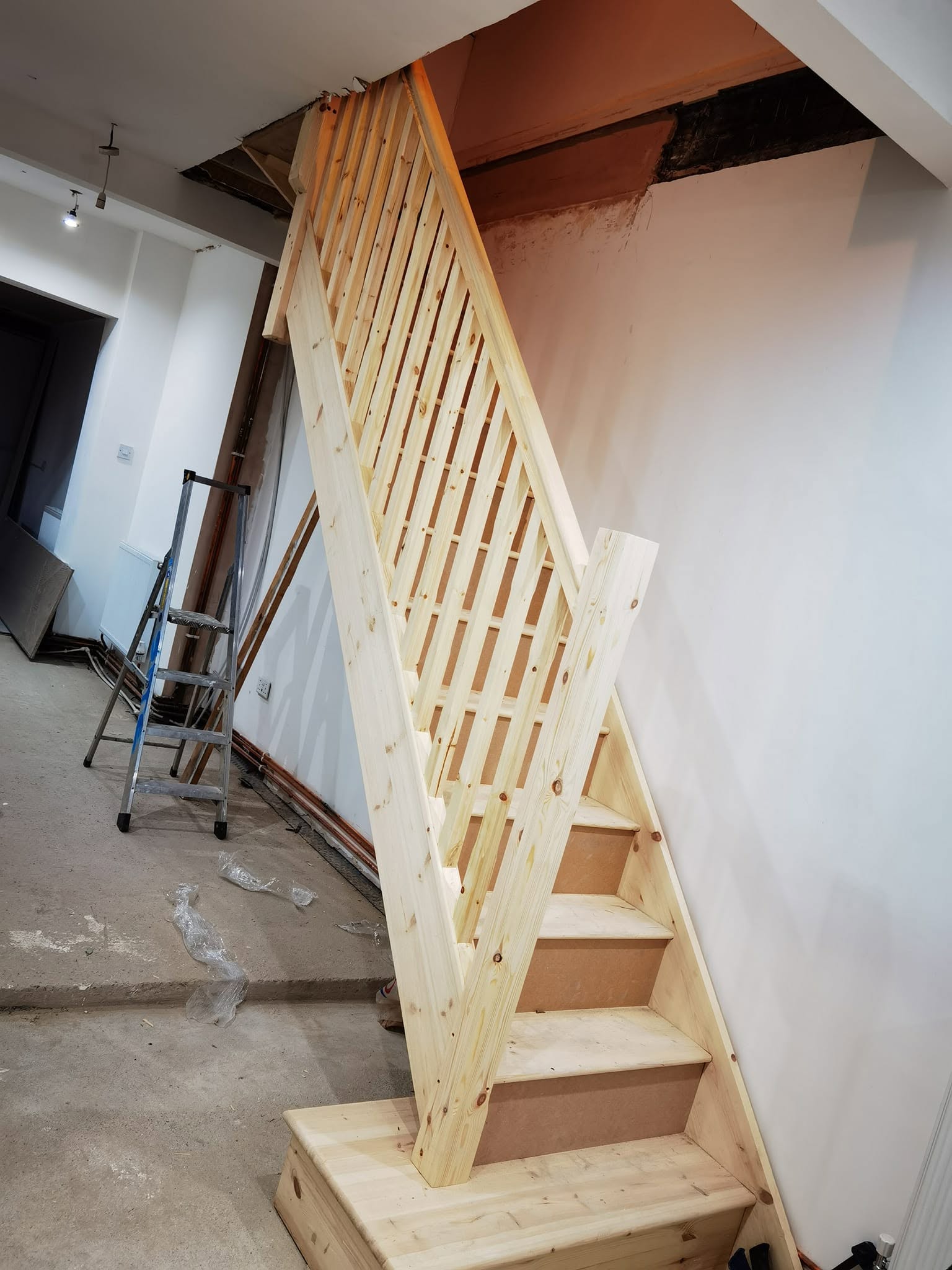 New staircase built in during a renovation, Ashburys Property Renovations, Stockport